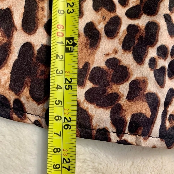 NWT Satin Tank Small OrderPlus Leopard Animal Print Black Brown Beige Keyhole - Picture 16 of 16